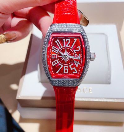 Frank Muller Vanguard Yachting V32 Red Face Red Band 32*42mm Women Watch